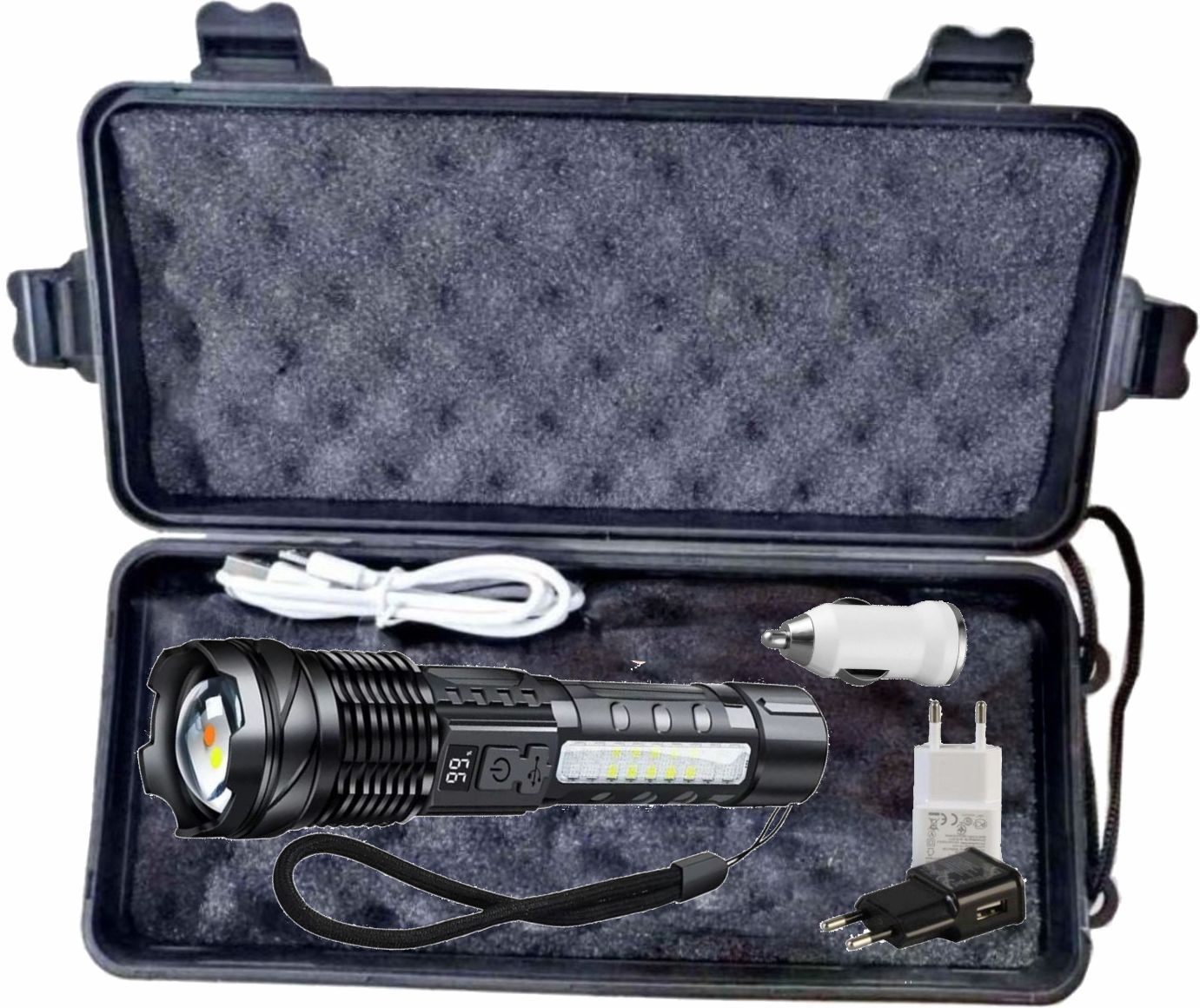 Linterna Zoom. USB A76S